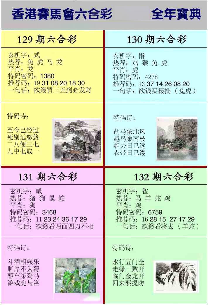 132期香港挂牌宝典[图]