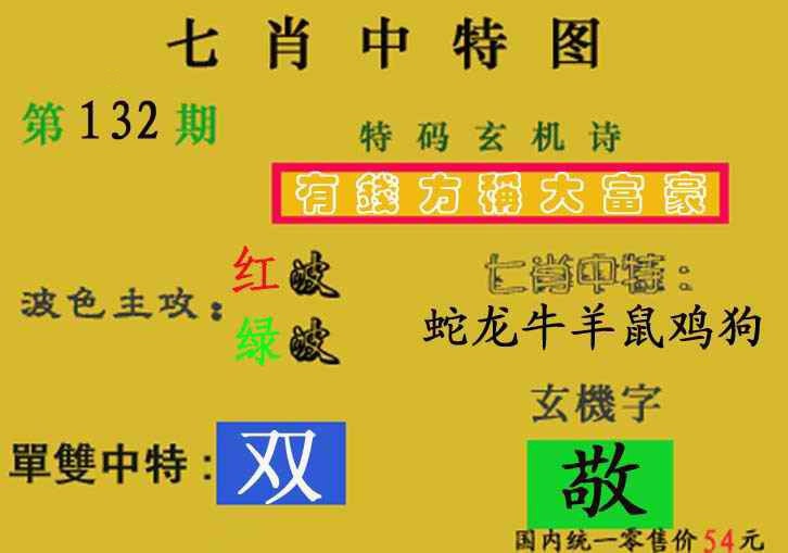 132期七肖中特(新图)[图]