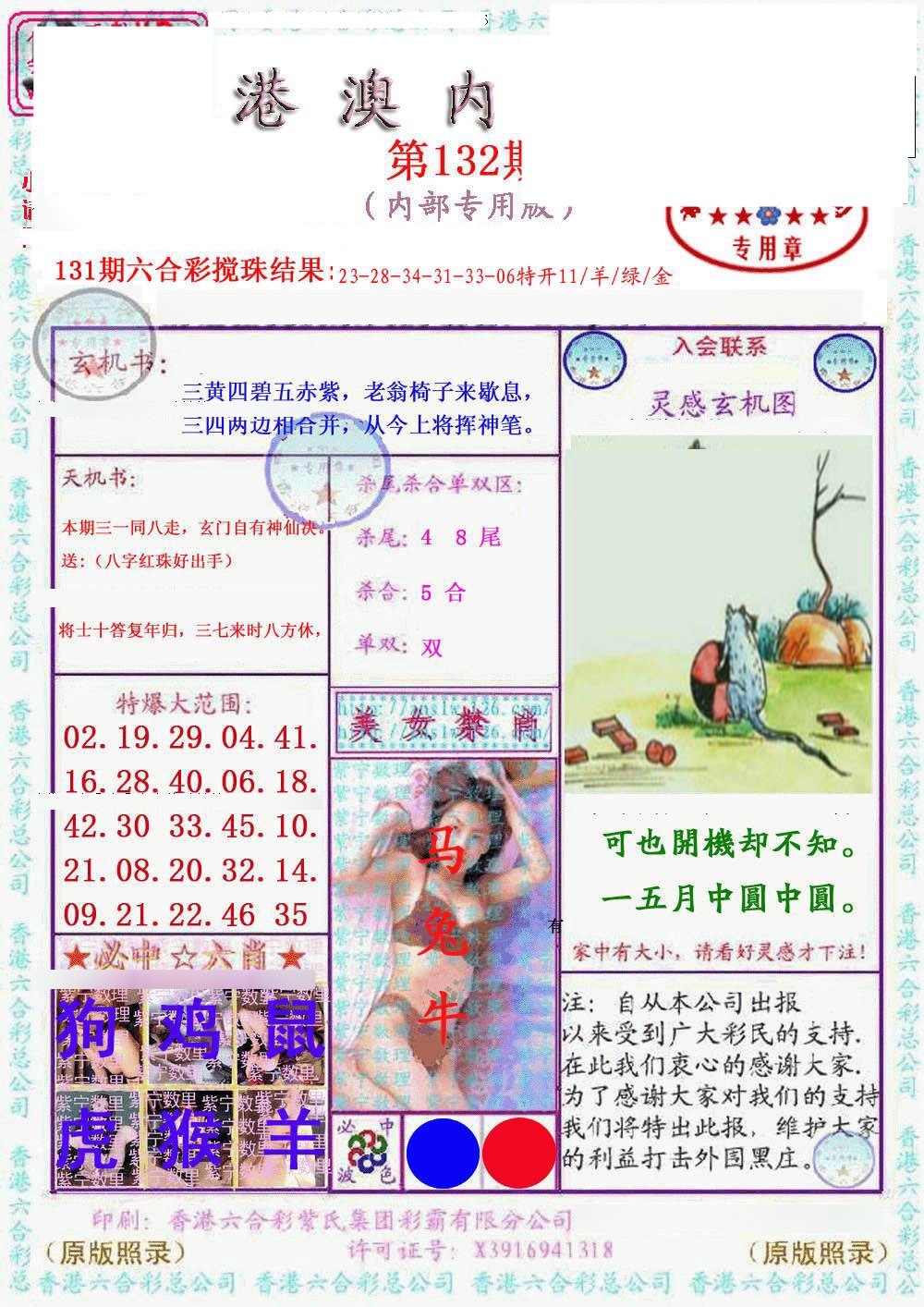 132期港澳内幕报[图]