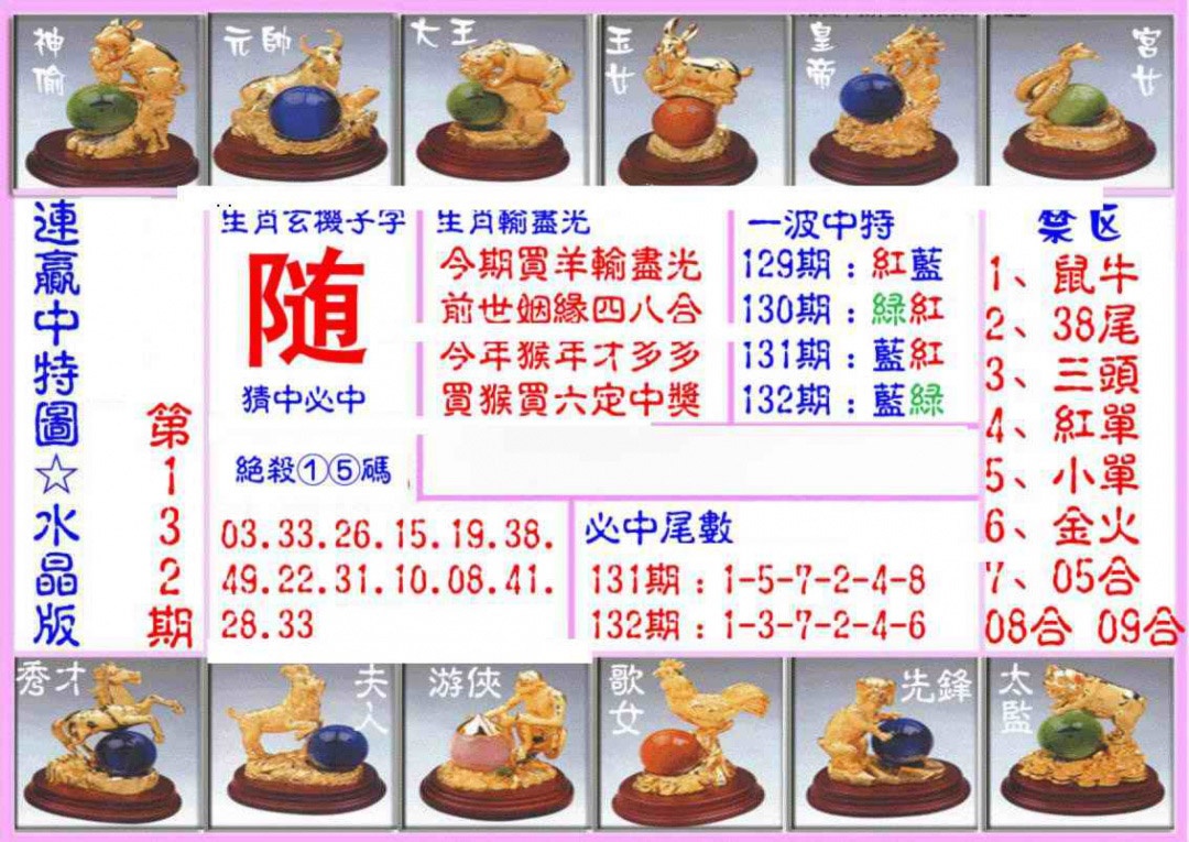 132期连赢中特图（水晶版）[图]