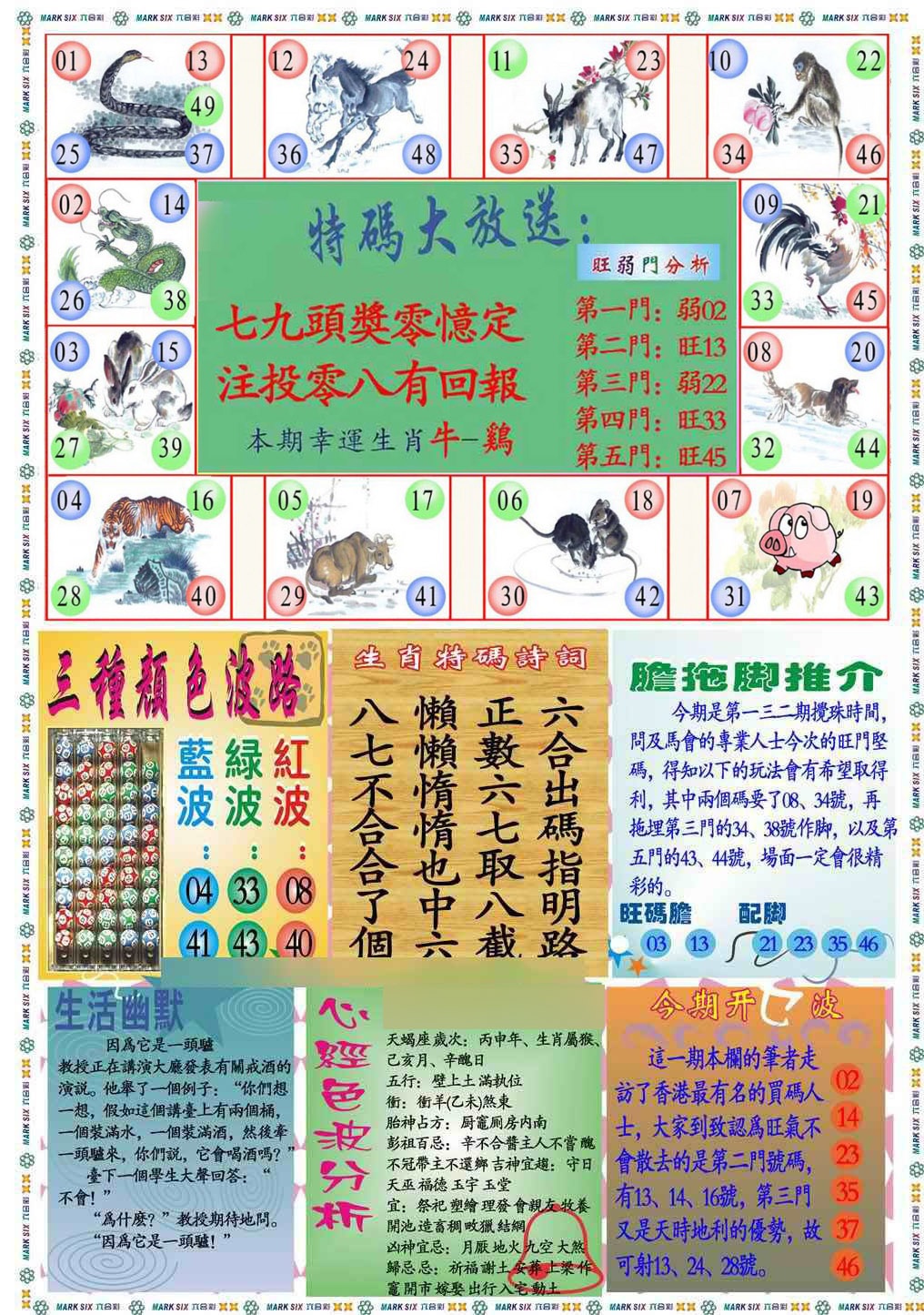 132期马经心经B(新图推荐)[图]