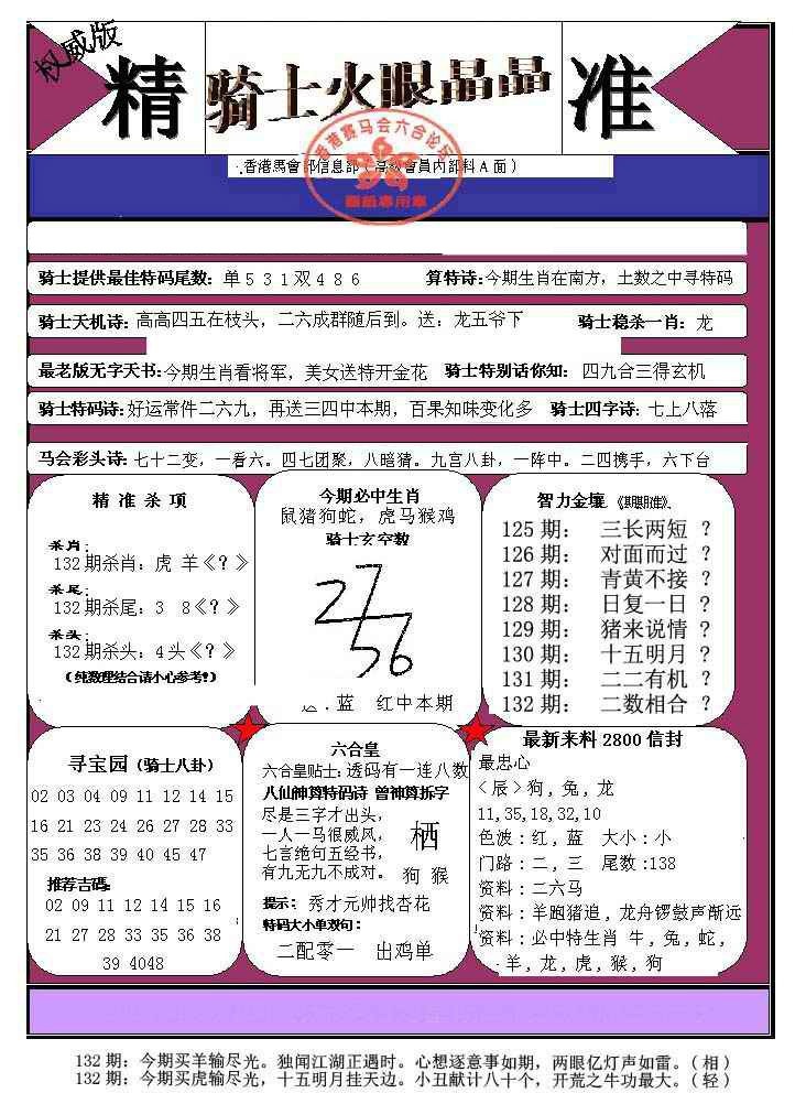 132期骑士火眼晶晶（正）[图]