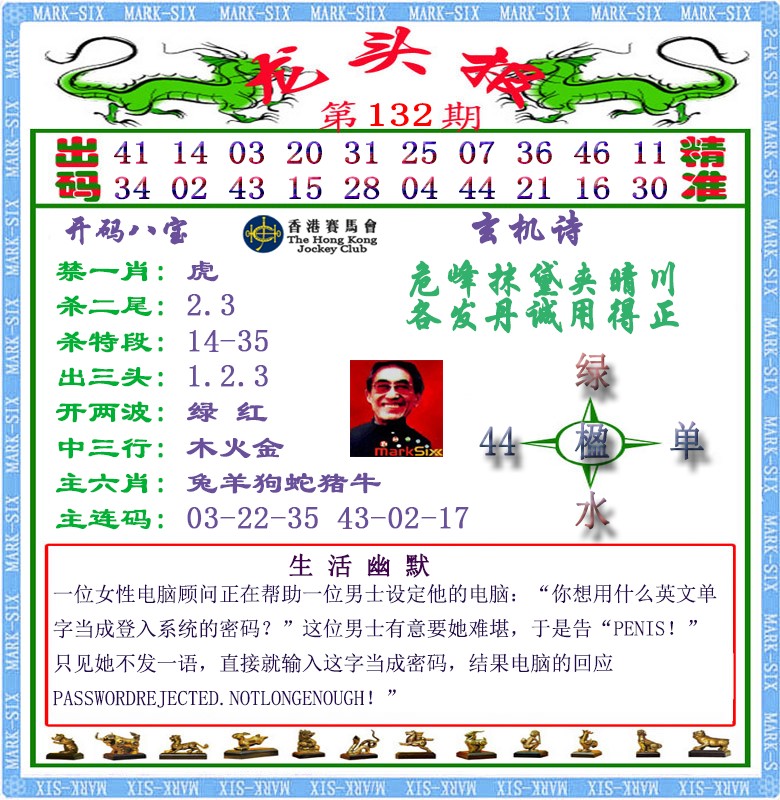 132期马经龙头报（荐）[图]