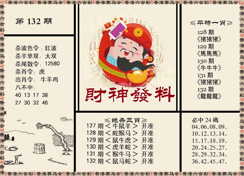 132期财神发料[图]